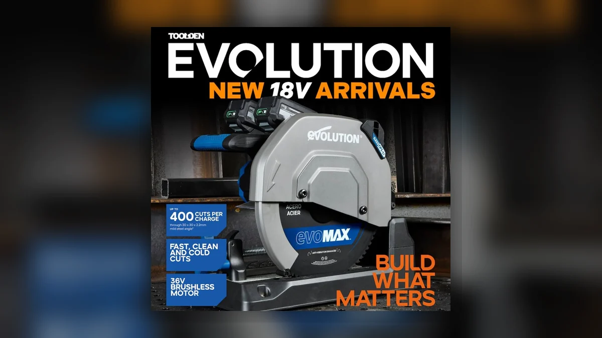 Evolution S355CPS-Li review: the twin 18V cordless metal chop saw that cuts the cable